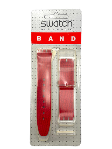 Correa de cuero naranja de repuesto Swatch de 17 mm
