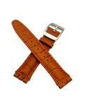 Correa de repuesto de piel marrón claro de 19 mm Swatch AYCS429