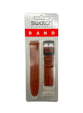 Correa de cuero naranja de repuesto Swatch de 17 mm