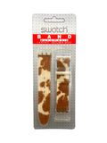 Correa de cuero naranja de repuesto Swatch de 17 mm