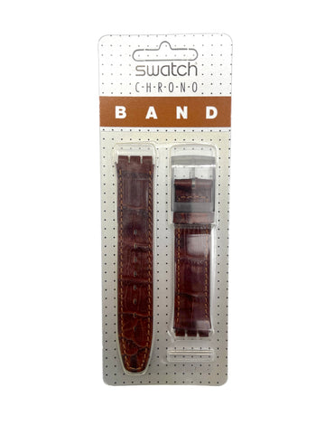 Correa de cuero naranja de repuesto Swatch de 17 mm