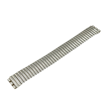 Metallic watch strap on a white background