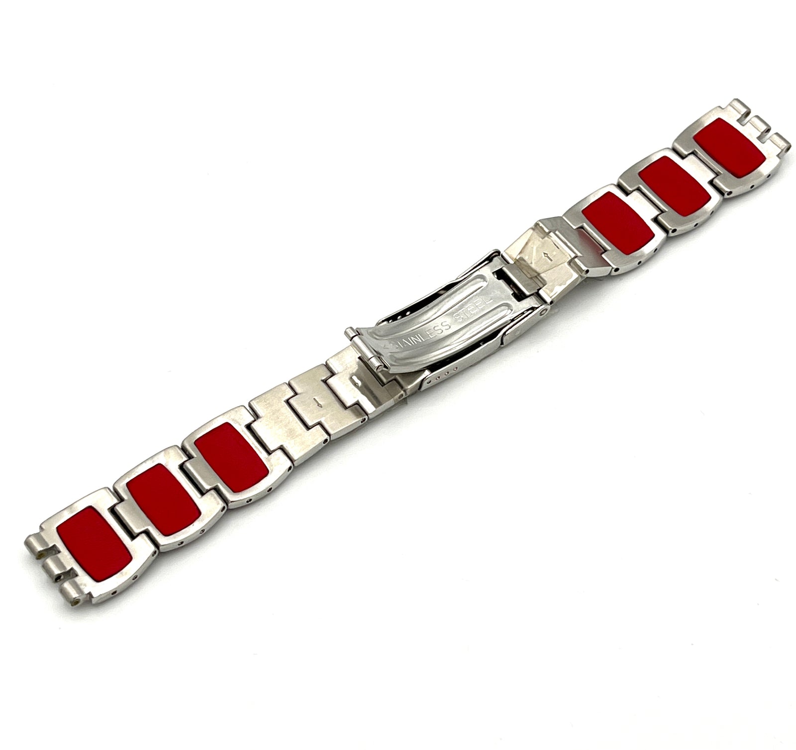 Correa metálica de repuesto Swatch Irony 17 mm RED PILLOW AYLS128G (2003)