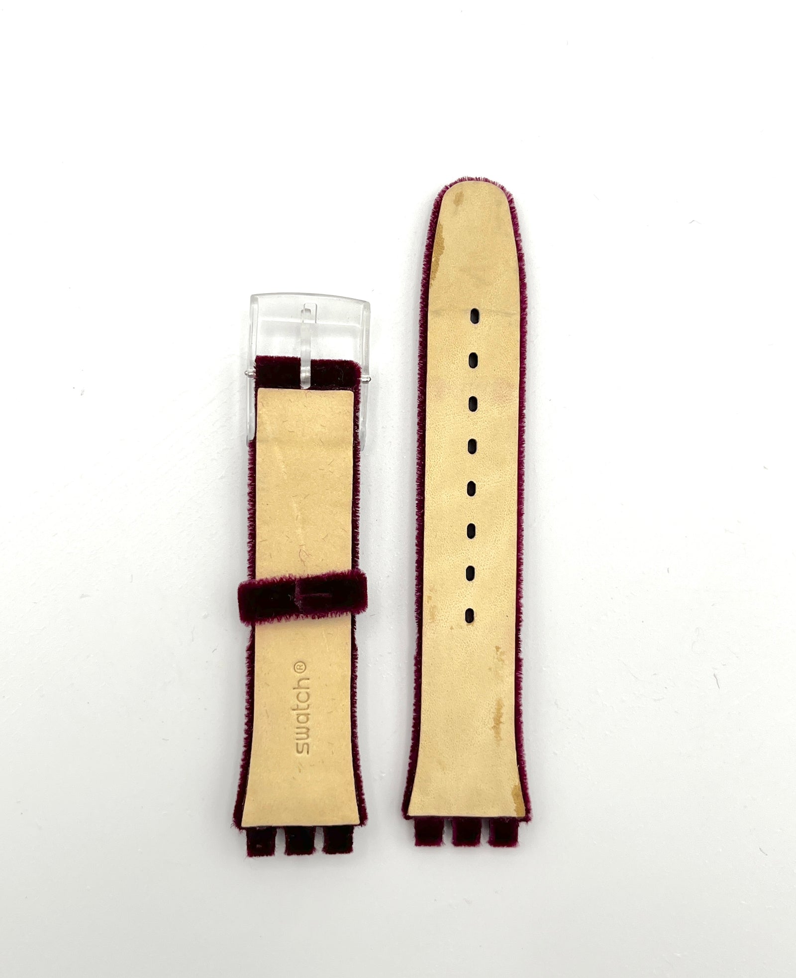 Correa de repuesto Swatch de ante negro de 17 mm