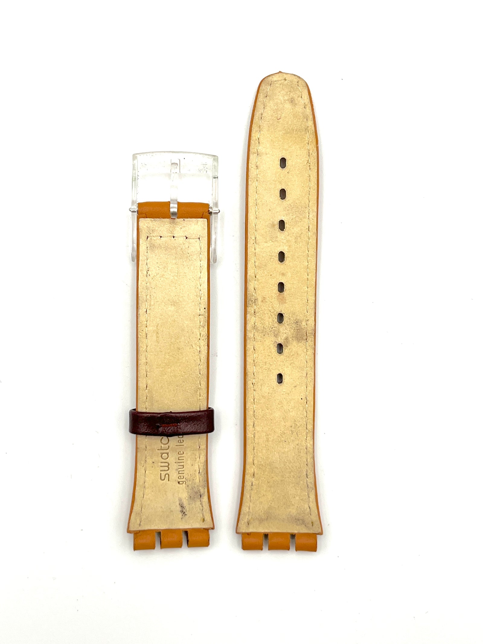 Correa de repuesto de piel Swatch de 17 mm CROISSANT CHAUD AGE700 (2003)