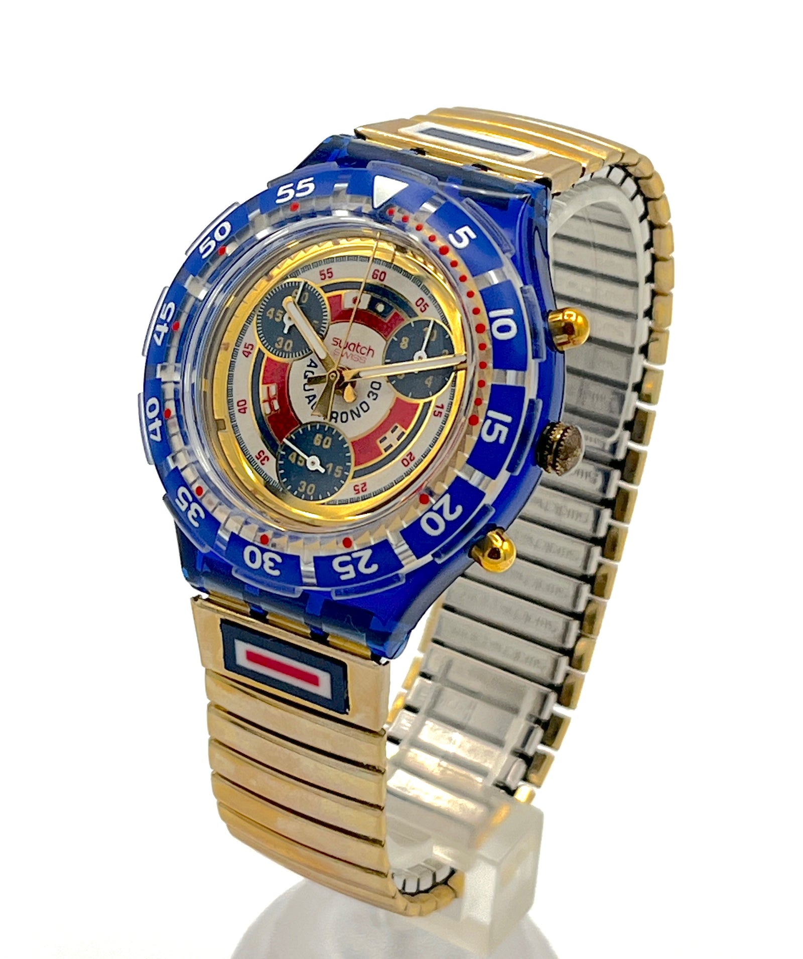 Swatch Midi Aqua Chrono COMMENDATORE SEN101 (1995)