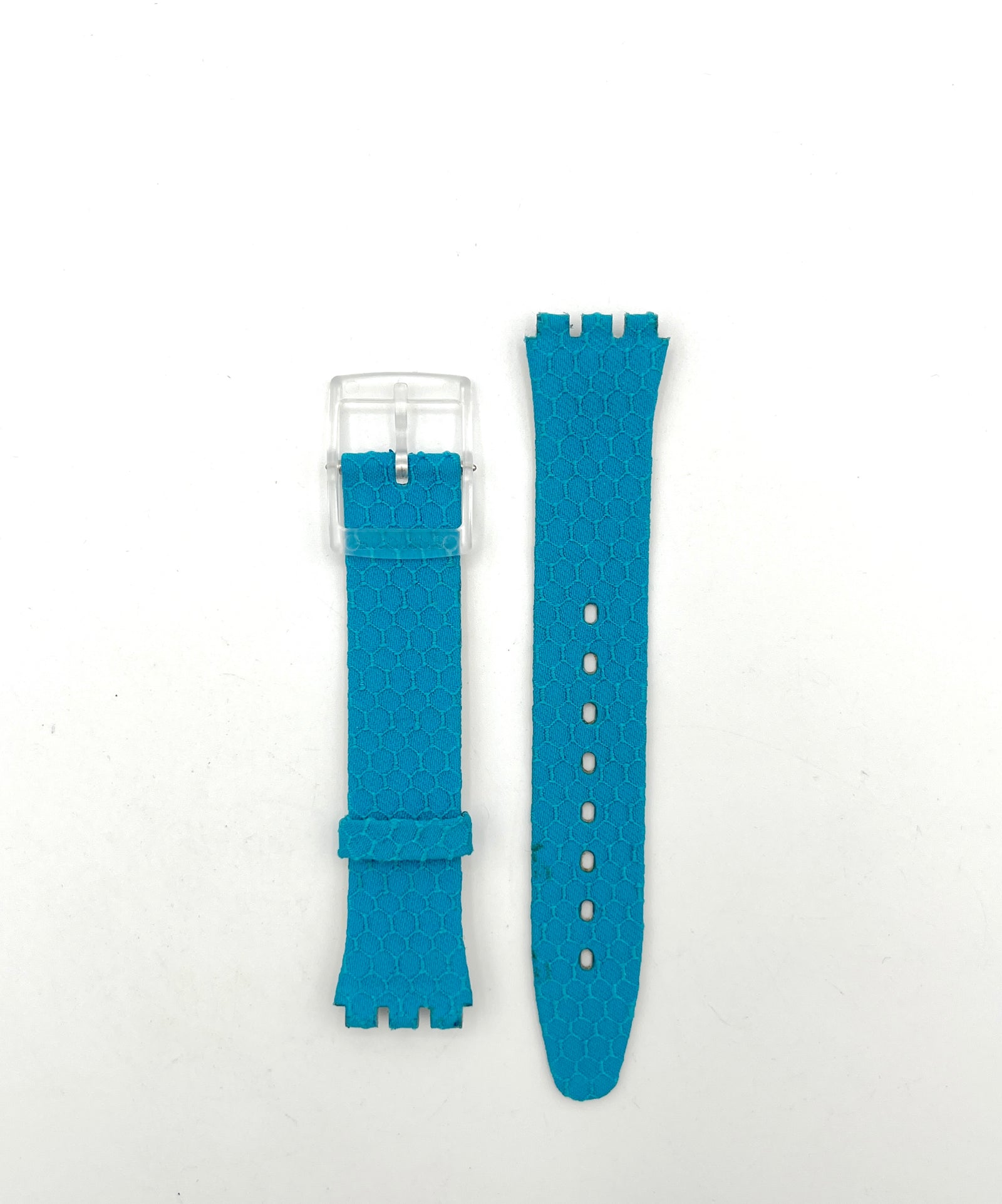 Correa de piel turquesa de 16 mm para Swatch SKIN
