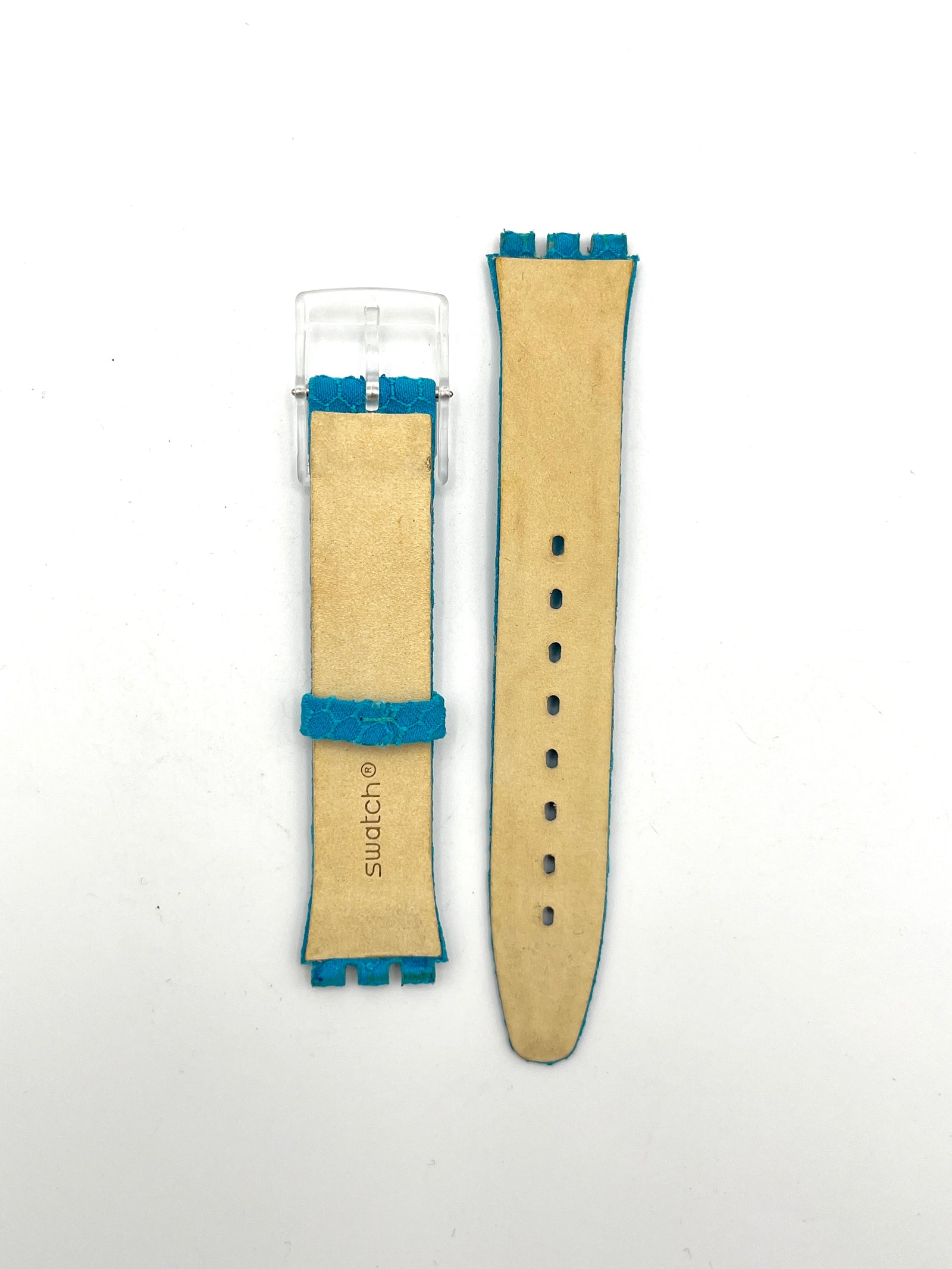 Correa de piel turquesa de 16 mm para Swatch SKIN