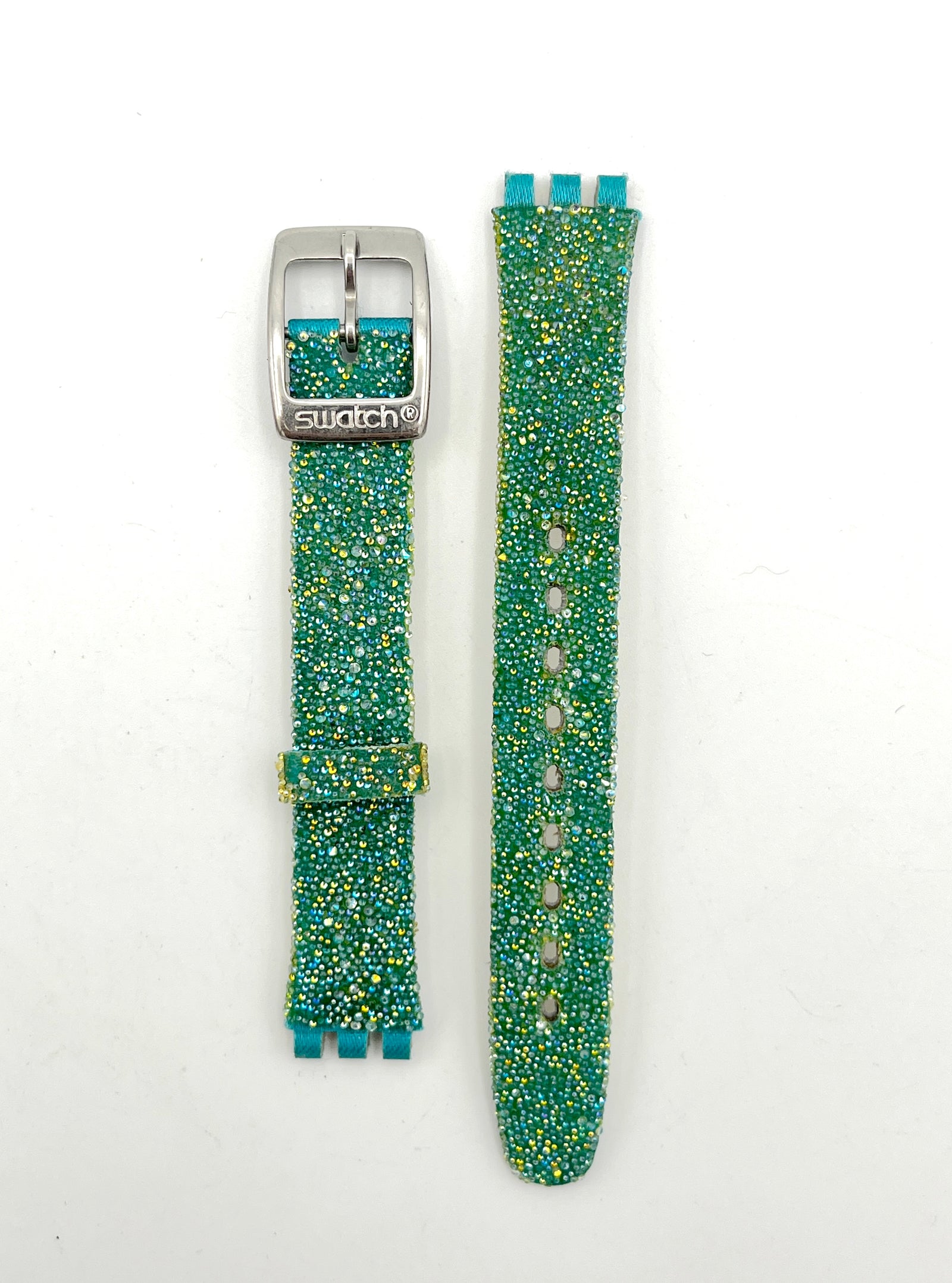 Correa de Repuesto Swatch de Piel Verde Brillante de 12 mm Irony Lady