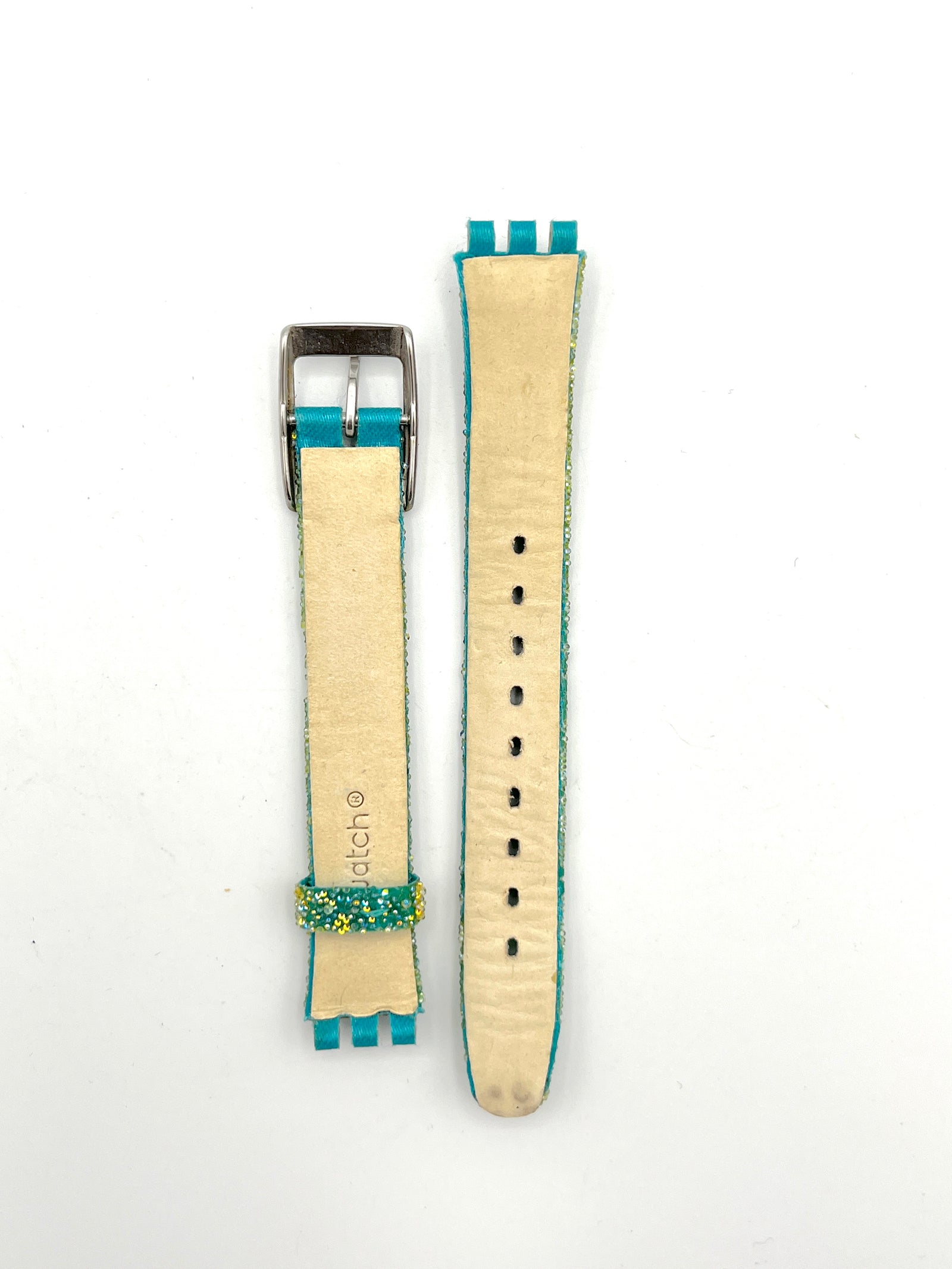 Correa de Repuesto Swatch de Piel Verde Brillante de 12 mm Irony Lady