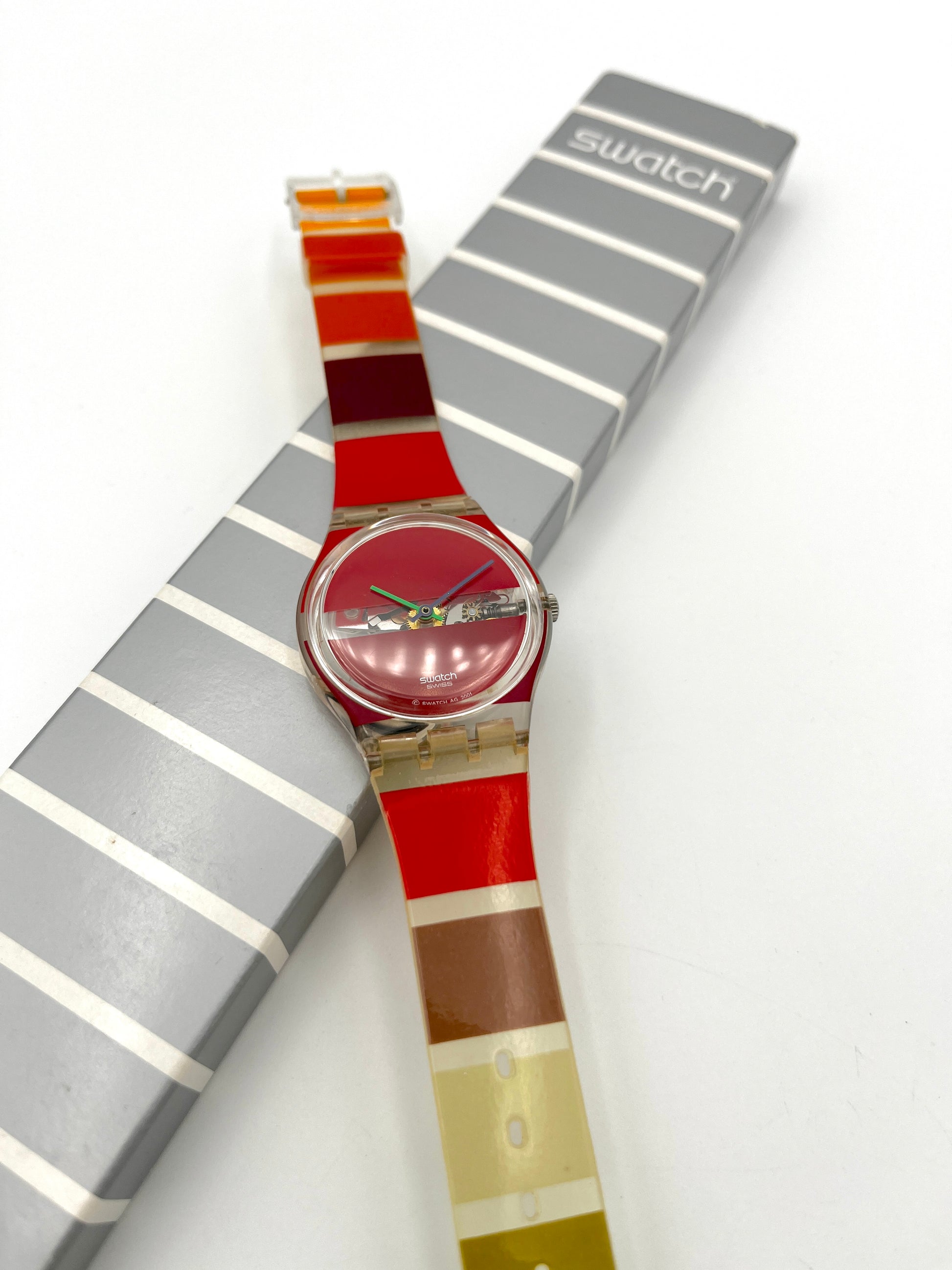 Swatch Gent Red Painted Time GK377 by Stephen Dean (2002)