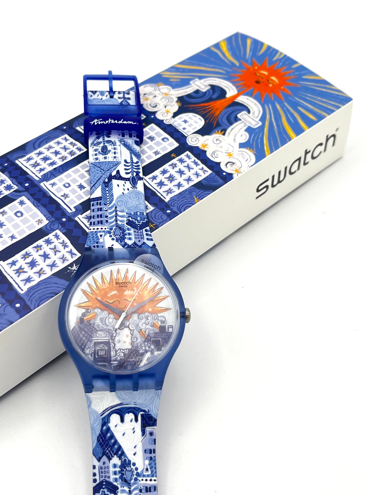 Swatch New Gent A PROMISE OF SUN - Edición especial de arte DESTINATION AMSTERDAM SO29Z707 (2026)