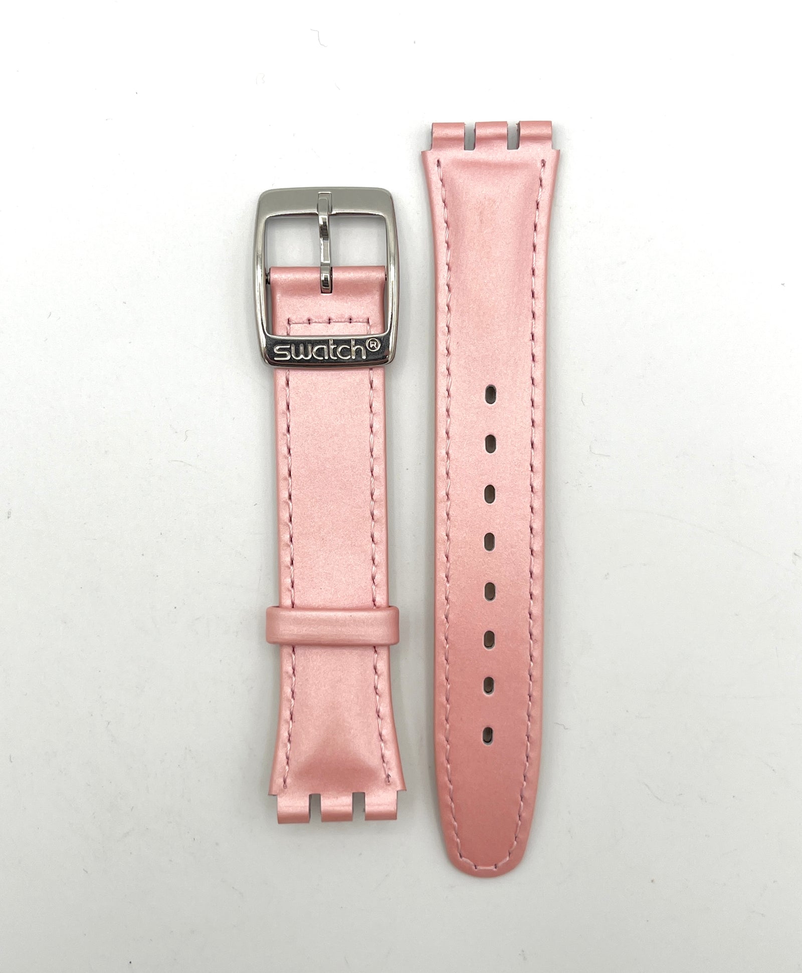 Correa de repuesto de piel rosa de 17 mm Swatch Irony TASTE OF PINK SAYMS410