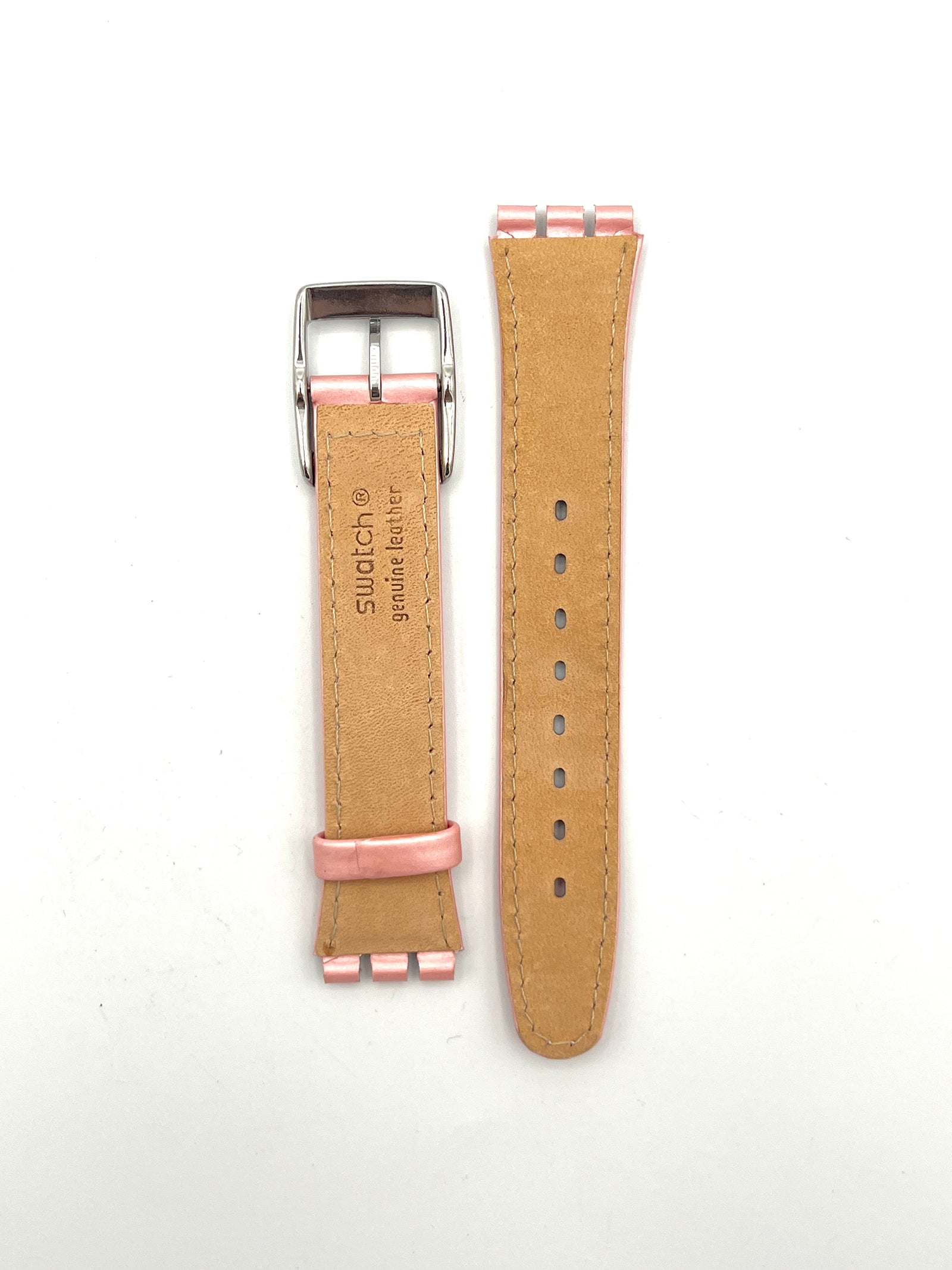 Correa de repuesto de piel rosa de 17 mm Swatch Irony TASTE OF PINK SAYMS410