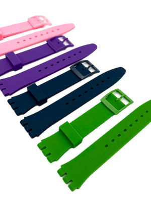Correa de repuesto de silicona de 17 mm para Swatch Gent - 12 colores