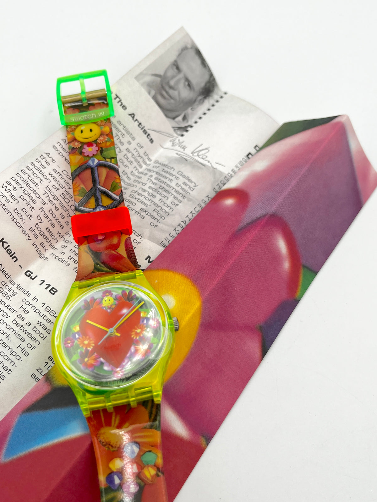 Swatch Gent Artist LOVE, PEACE & HAPPINESS de Micha Klein GJ118 (1996)