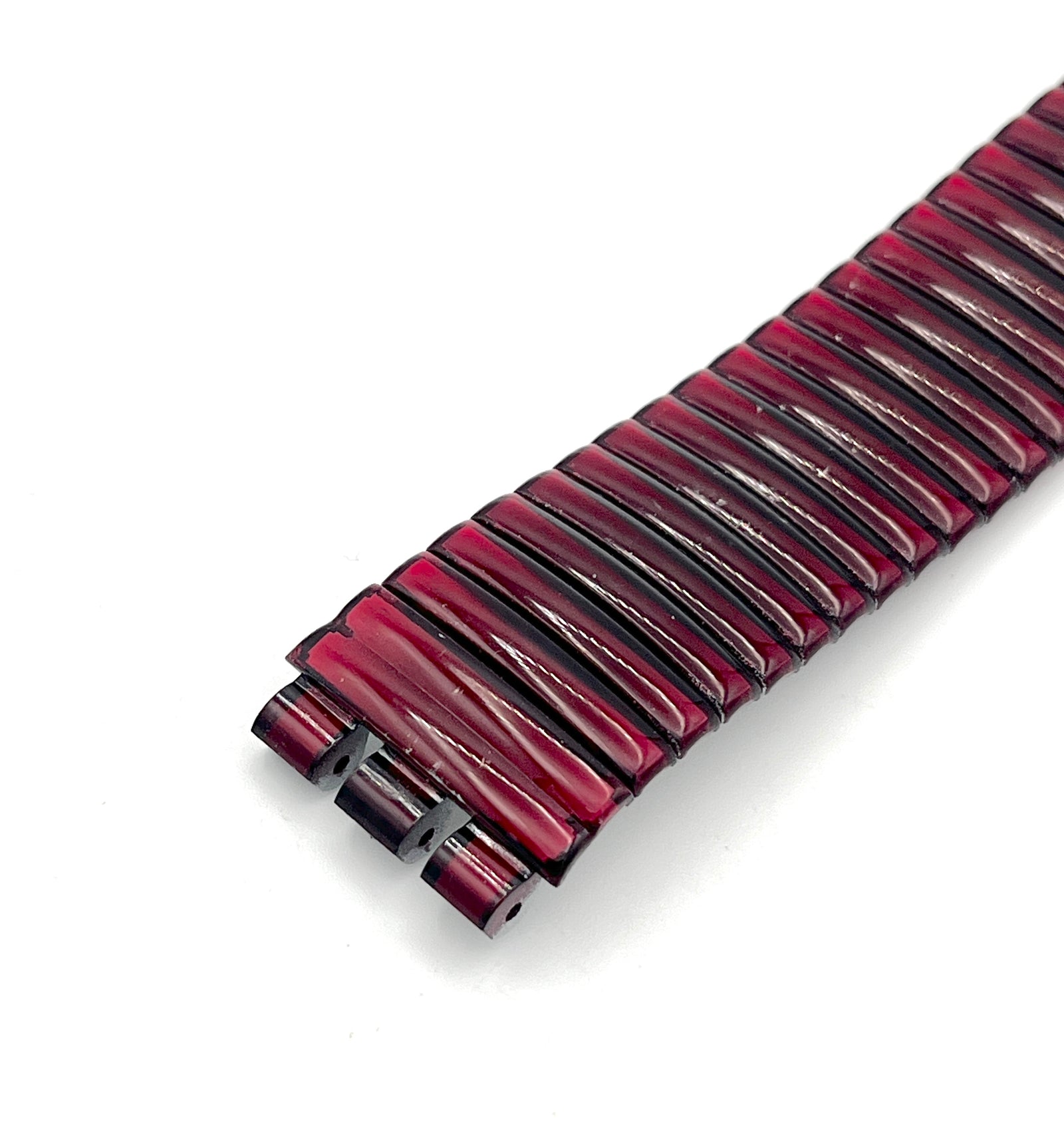 Banda de repuesto flexible de metal Swatch de 19 mm RED SNAPPER ASBM105 (1996)