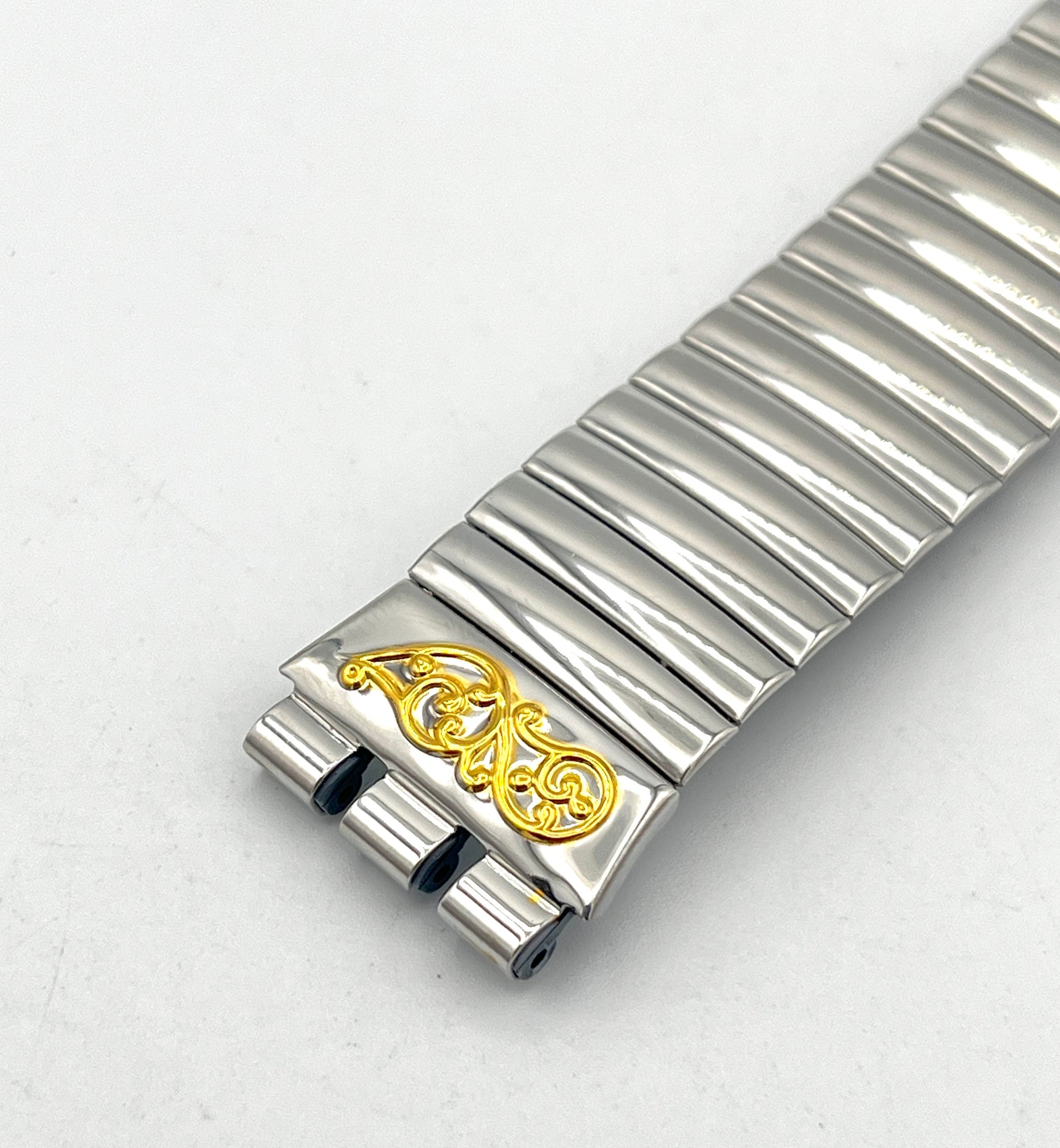 Correa de repuesto Swatch de metal flexible de 17 mm ASETRA AGK137 (1991)