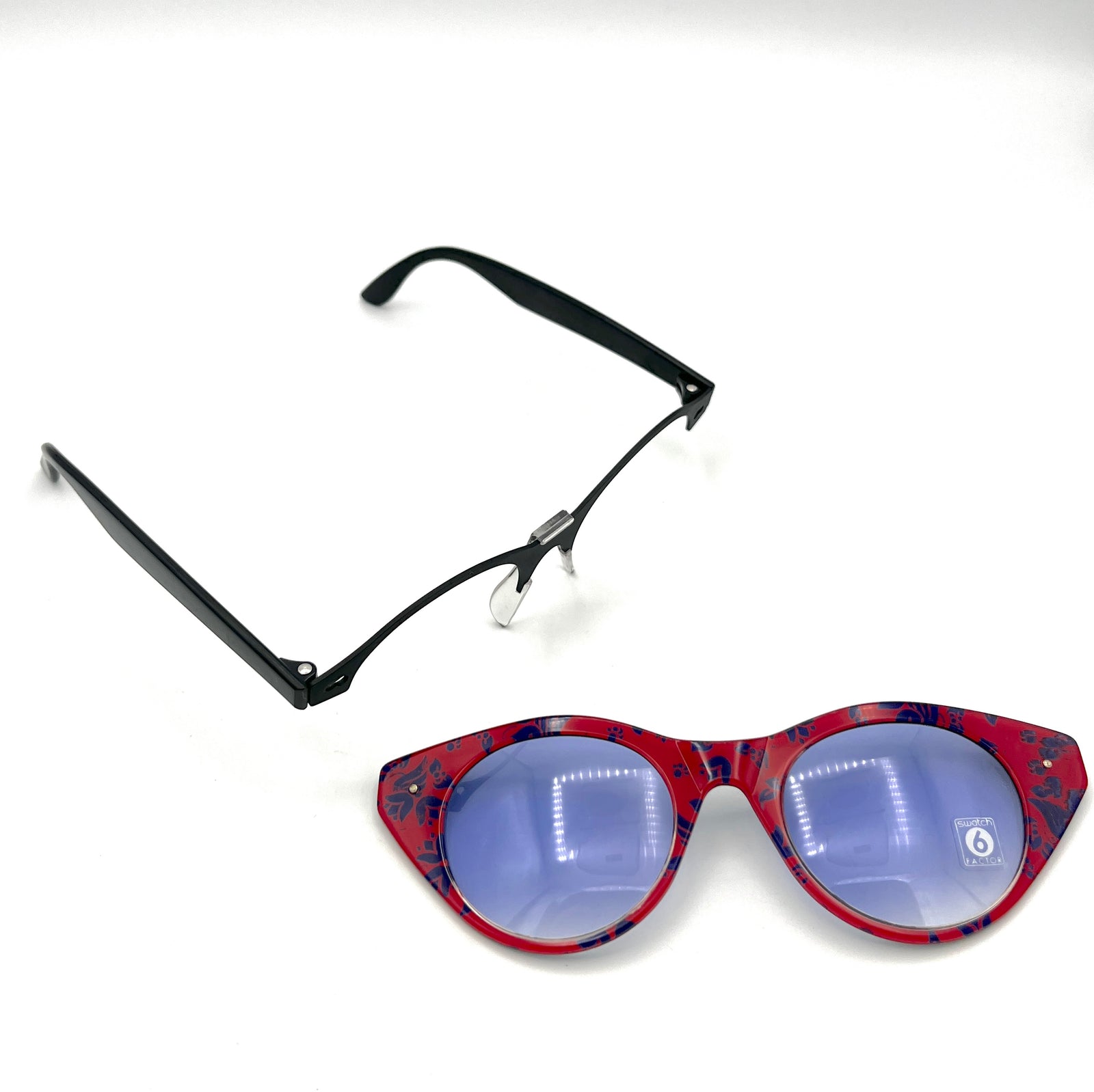 Gafas de sol vintage Swatch Eyes - Tulipán azul