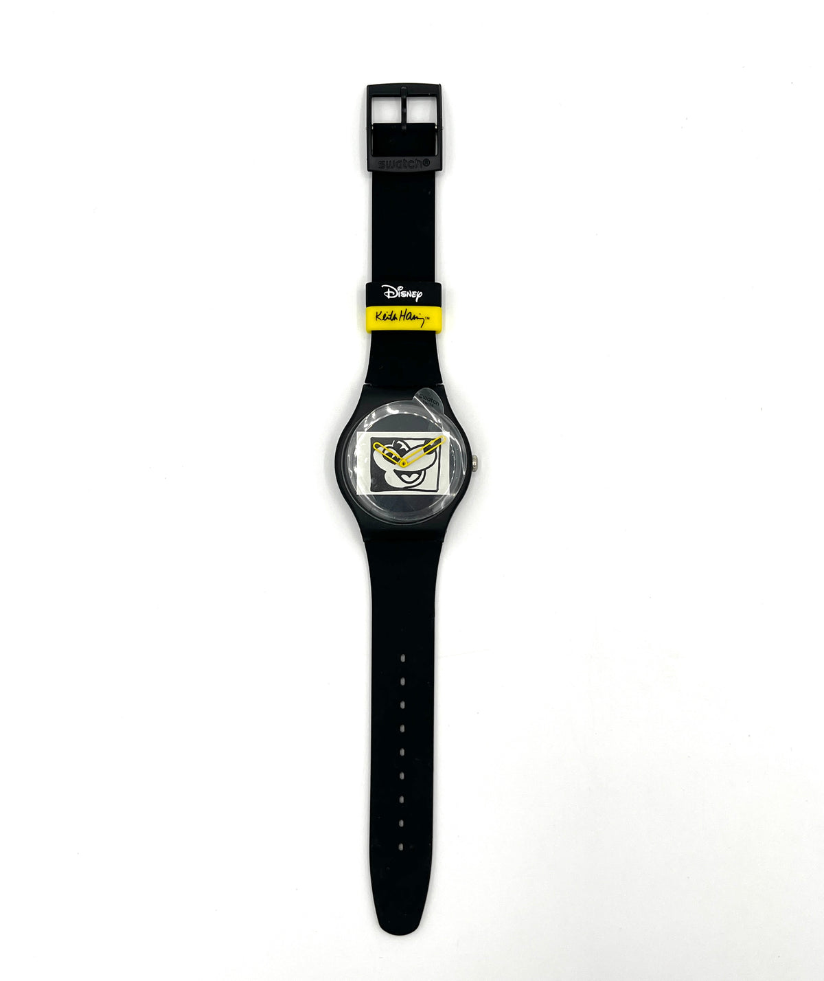 Swatch New Gent Special Mickey Blanc Sur Noir by Keith Haring SUOZ337 (2010)