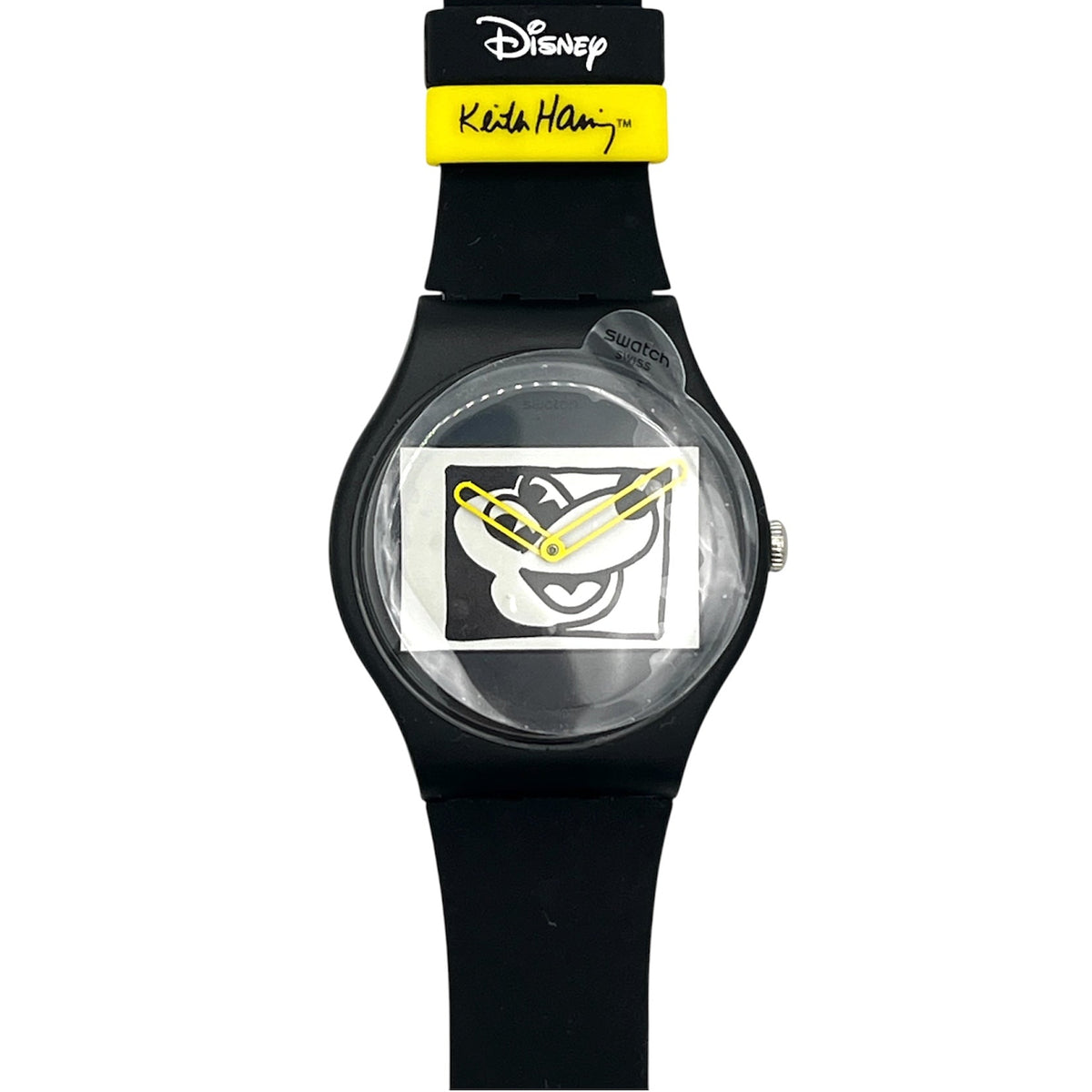 Swatch New Gent Special Mickey Blanc Sur Noir by Keith Haring SUOZ337 (2010)