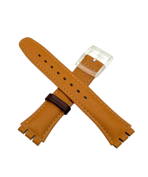 Correa de repuesto de piel Swatch de 17 mm CROISSANT CHAUD AGE700 (2003)