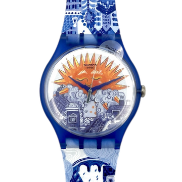 Swatch New Gent A PROMISE OF SUN - Edición especial de arte DESTINATION AMSTERDAM SO29Z707 (2026)