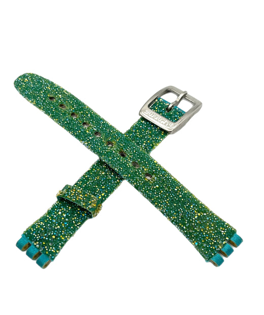 Correa de Repuesto Swatch de Piel Verde Brillante de 12 mm Irony Lady