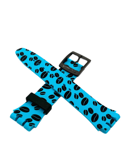 Correa de repuesto Swatch de 19 mm New Gent COFFEE BLUE-S ASUOC106 (2017)