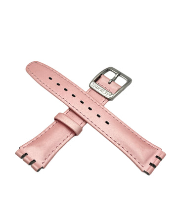 Correa de repuesto de piel rosa de 17 mm Swatch Irony TASTE OF PINK SAYMS410